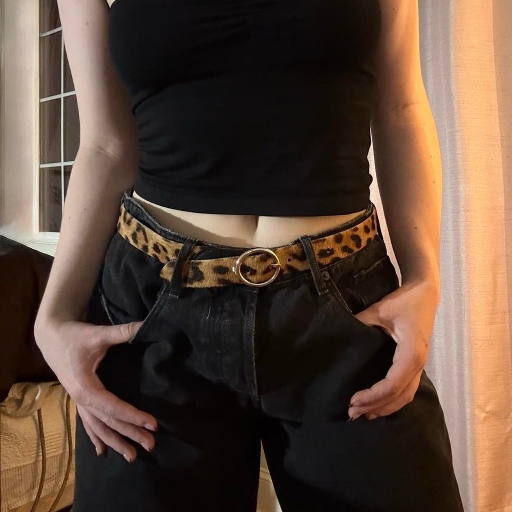 leopard print belt